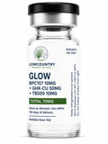 GLOW peptide supplement bottle from Lowcountry Research Peptides with label visible on white background